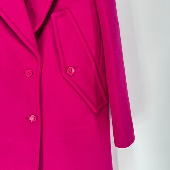 Michael Kors Collection Wool Melton Reefer Coat Sz 2 - Picture 5 of 13